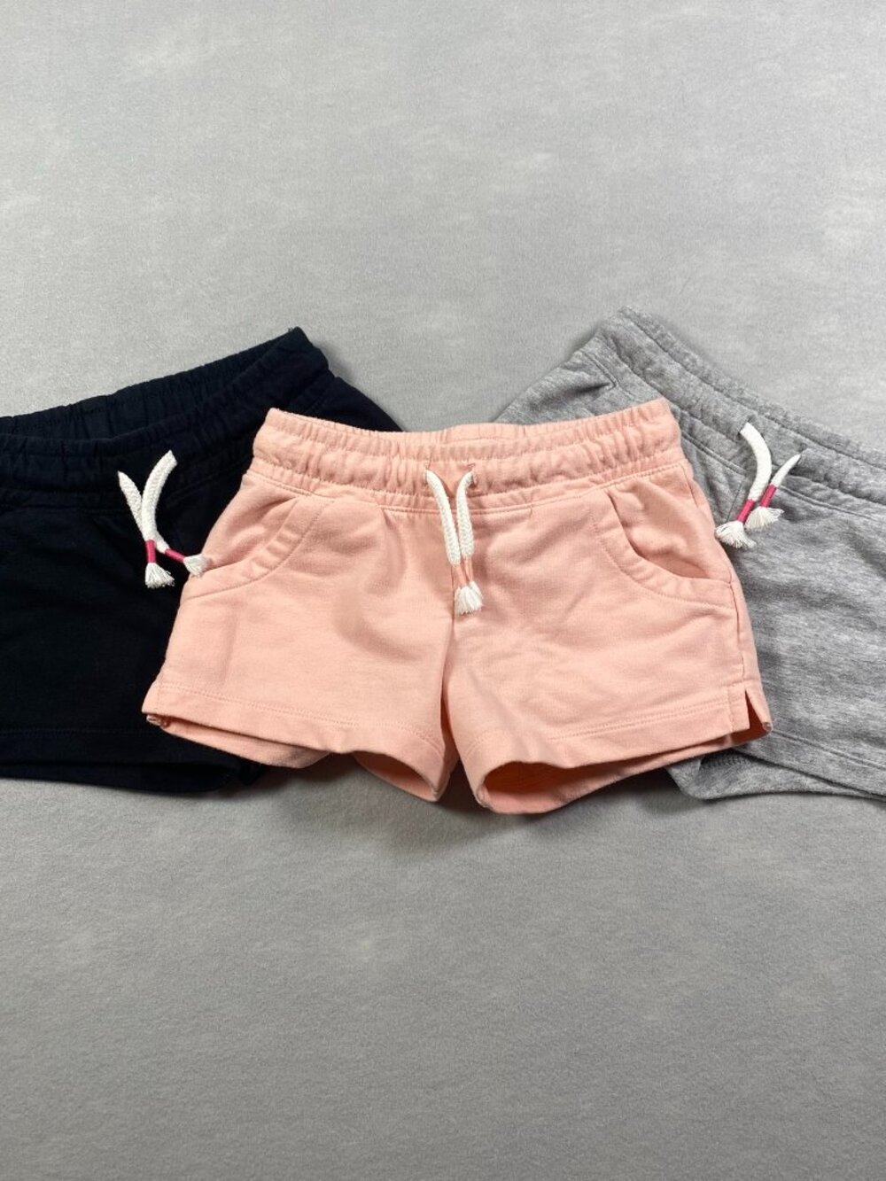 LOT OF 3: Toddler Girls Cat & Jack Drawstring Casual Shorts - 3T / 4T Bundle